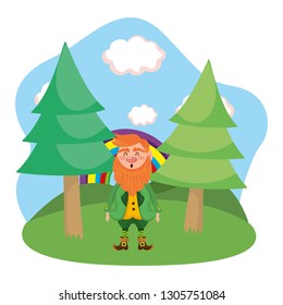 leprechaun rainbow landscape