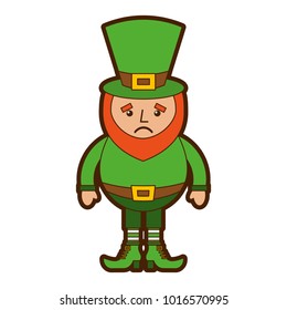 leprechaun sad cartoon st patricks day character
