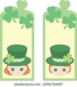 Leprechaun and Shamrock Greeting Card