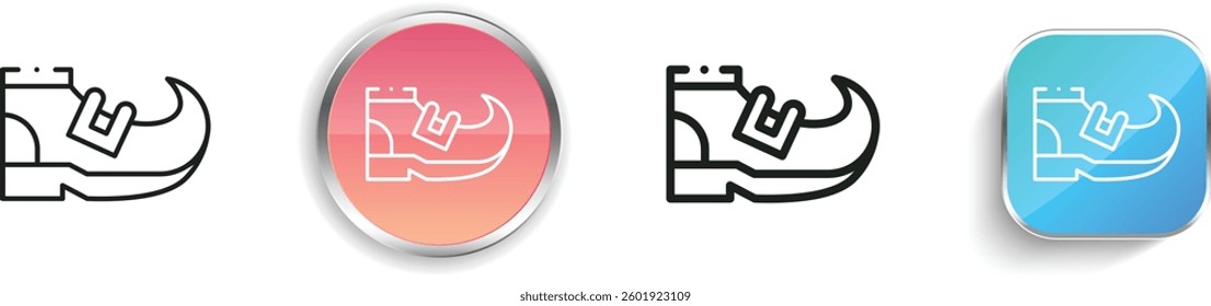 Leprechaun shoe icon. Thin Linear, Regular and Button Style Design Isolated On White Background
