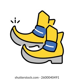 Leprechaun Shoe vector filled outline icon. EPS 10 file