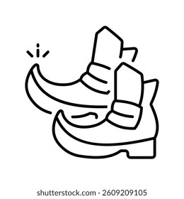 Leprechaun Shoe vector outline icon. EPS 10 file