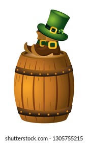 leprechaun shoes hat barrel