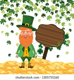 leprechaun sign fortune gold