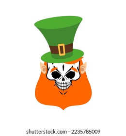 Leprechaun skull. st Patrick's day irish holiday illustration
