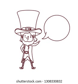 leprechaun with speech bubble avatar character