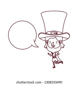 leprechaun with speech bubble avatar character