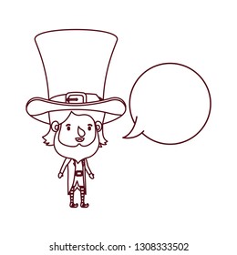 leprechaun with speech bubble avatar character