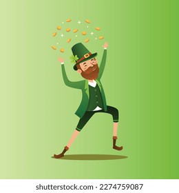 Leprechaun St. Patrick's Character Logo