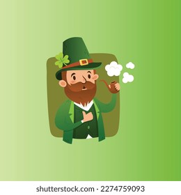 Leprechaun St. Patrick's Character Logo