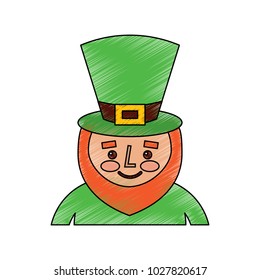 leprechaun st patricks day cartoon character portrait