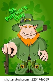 Leprechaun for st patricks holiday illistraion and vector