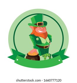 leprechaun standing on white background vector illustration design