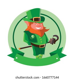 leprechaun standing on white background vector illustration design