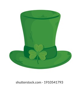 leprechaun tophat st patricks day vector illustration design