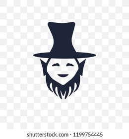 Leprechaun transparent icon. Leprechaun symbol design from Fairy tale collection. Simple element vector illustration on transparent background.
