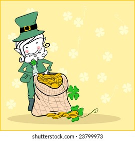 leprechaun with treasure