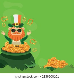 leprechaun in treasure pot character