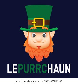 leprechaun typography t shirt design eps