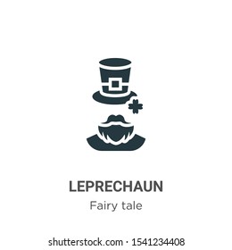 Leprechaun vector icon on white background. Flat vector leprechaun icon symbol sign from modern fairy tale collection for mobile concept and web apps design.