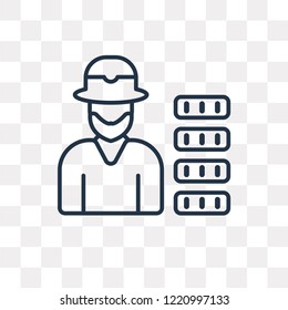 Leprechaun vector outline icon isolated on transparent background, high quality linear Leprechaun transparency concept can be used web and mobile