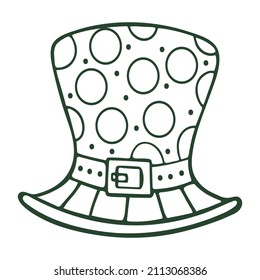 Leprechaun Vintage Top Hat Illustration