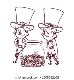 leprechauns with cauldron avatar character