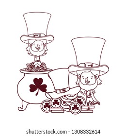 leprechauns with cauldron avatar character
