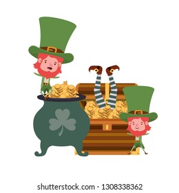 leprechauns with cauldron avatar character