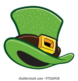 Leprechaun's Hat Cartoon - st. Patrick's day ornament vector illustration