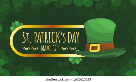 Leprechaun's Hat for Saint Patrick's day Background Template