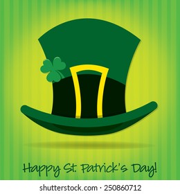 Leprechaun's hat St Patrick's Day card in vector format.