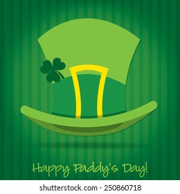 Leprechaun's hat St Patrick's Day card in vector format.