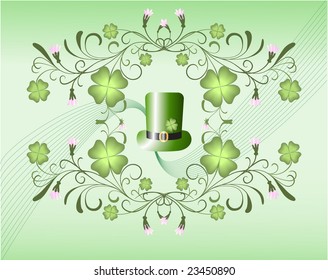 Leprechaun's hut and clover