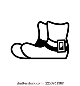 Leprechaun's shoes on white background