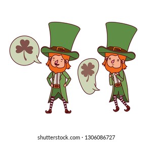 leprechauns with speech bubble avatar character