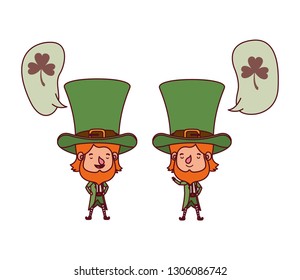 leprechauns with speech bubble avatar character