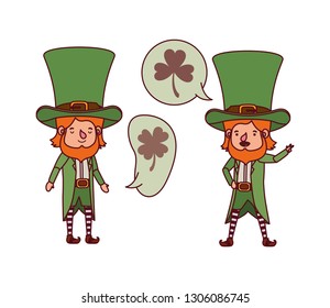 leprechauns with speech bubble avatar character