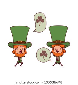 leprechauns with speech bubble avatar character