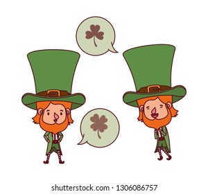 leprechauns with speech bubble avatar character