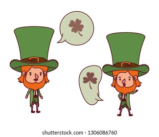 leprechauns with speech bubble avatar character