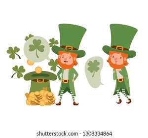 leprechauns with speech bubble avatar character