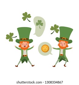 leprechauns with speech bubble avatar character