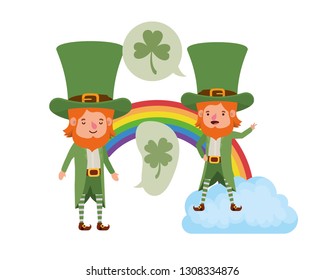 leprechauns with speech bubble avatar character