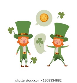 leprechauns with speech bubble avatar character