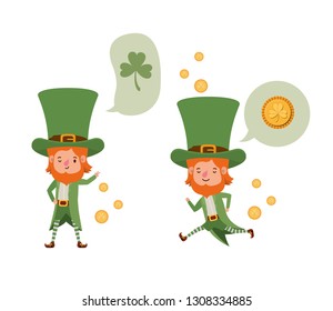 leprechauns with speech bubble avatar character