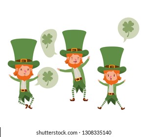 leprechauns with speech bubble avatar character