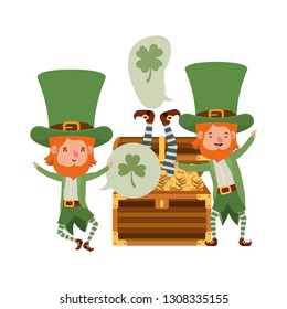 leprechauns with speech bubble avatar character