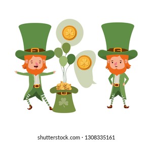 leprechauns with speech bubble avatar character