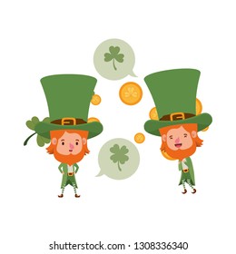 leprechauns with speech bubble avatar character